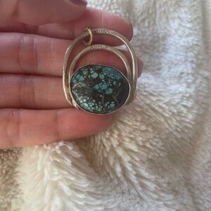handmade Sterling Silver and Turquoise Pendant